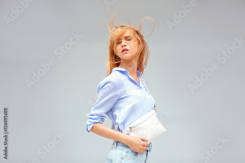 Young beautiful woman with ...