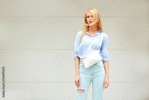 Young beautiful woman with ...