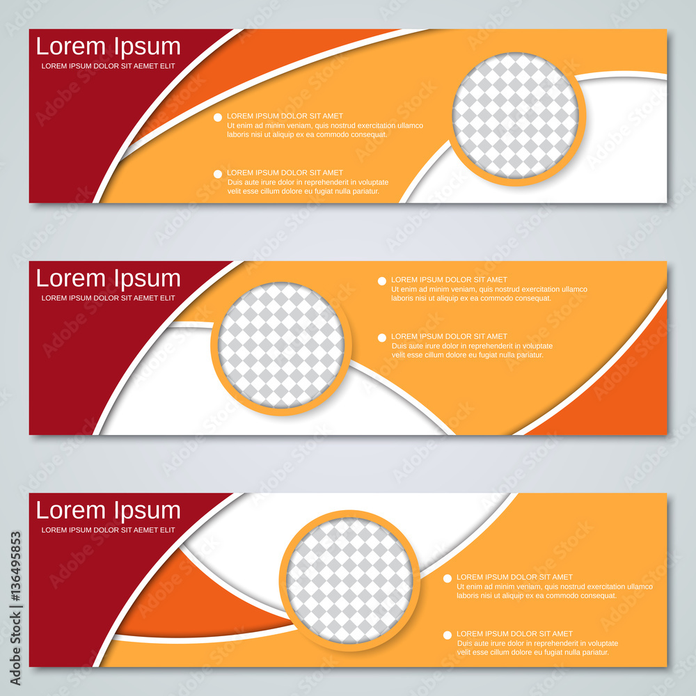 Abstract geometric web banners vector templates Abstract geometric web banners vector templates