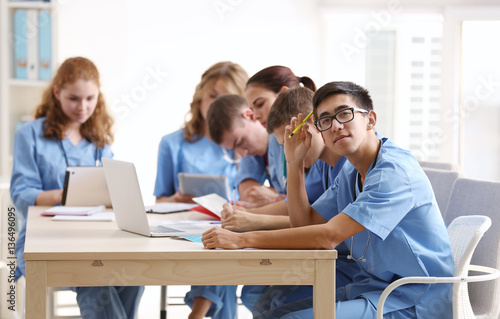Group of medical students h...