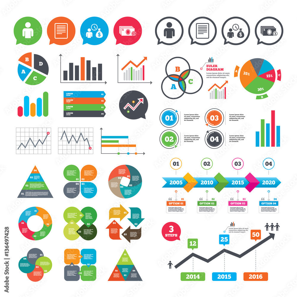 Bank loans icons. Fill document and get money. Bank loans icons. Fill document and get money.