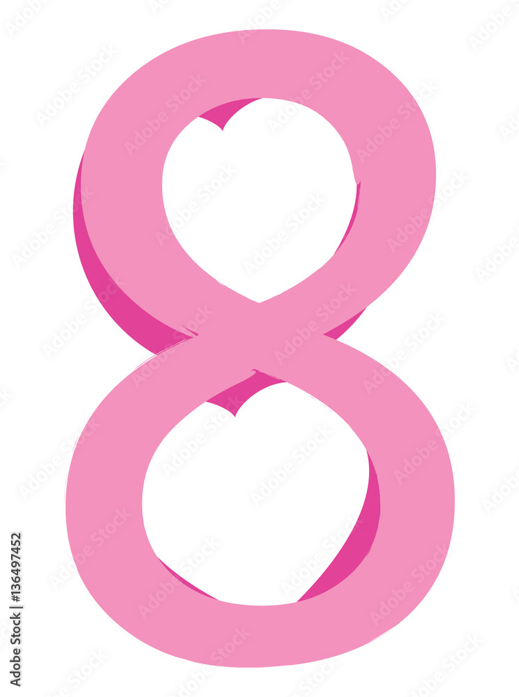 Isolated eight number on a white background, Vector illustration Isolated eight number on a white background, Vector illustration