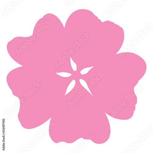Isolated flower on a white background, Vector illustration