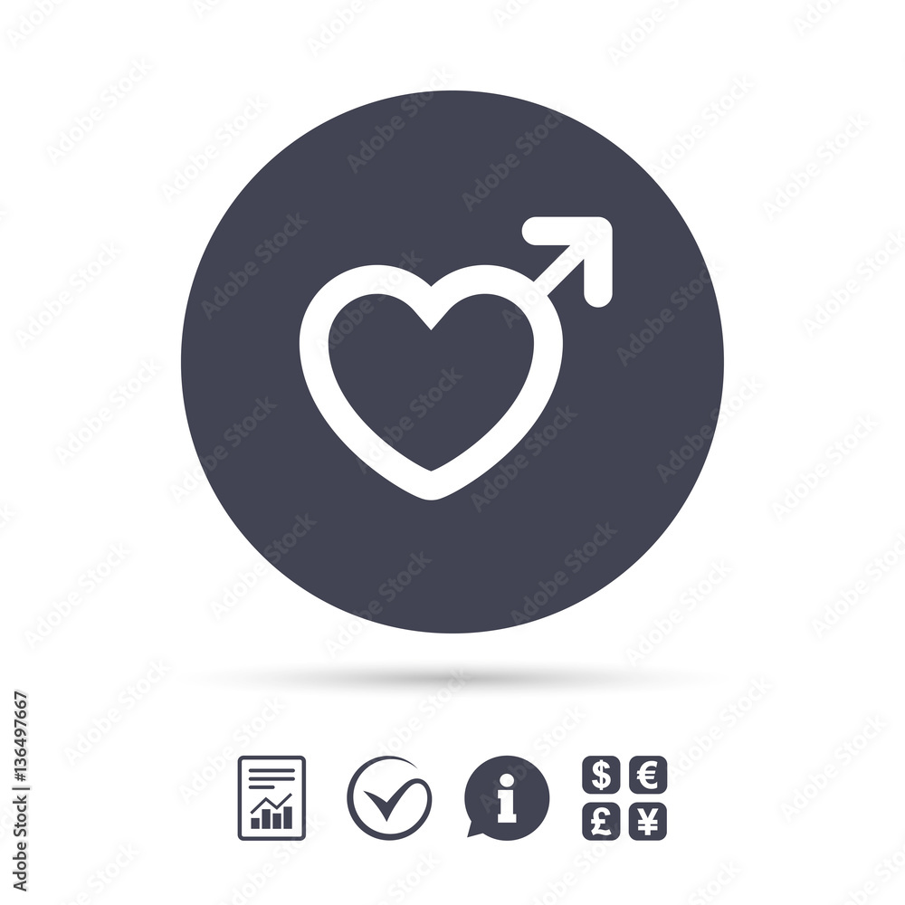 Obraz premium Male sign icon. Male sex button.