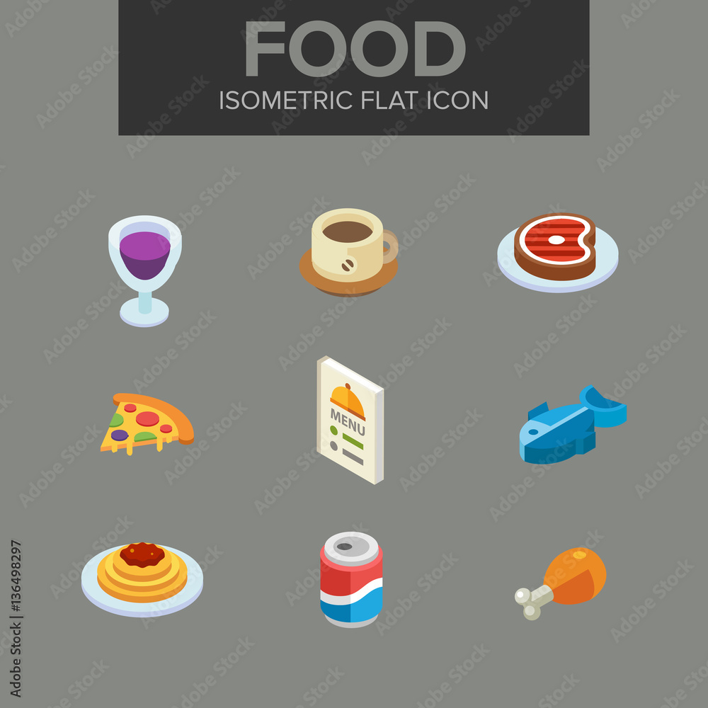 Food isometric icon Food isometric icon