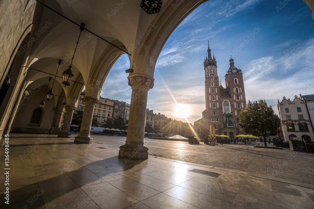 Market square of Krakow, Poland, Europe