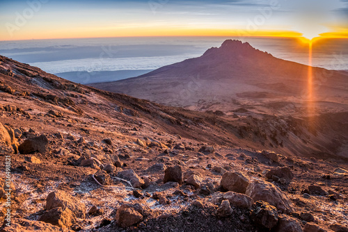 Sunrise over Mawenzi Peak, Mount Kilimanjaro, Tanzania, Africa