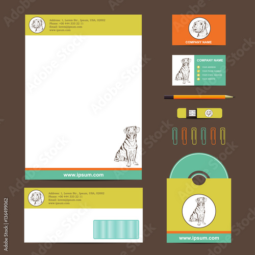 vector business corporate mock-up for official company style
