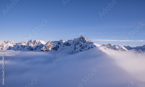 View towards Swinica and Granaty from Kasprowy Wierch in Tatra Mountains © Robert Baumann