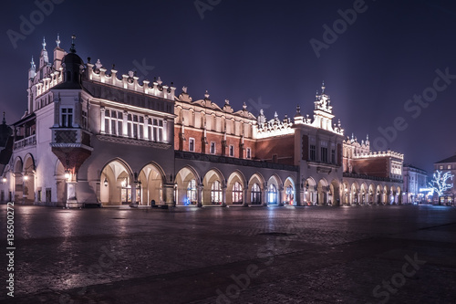 Krakow Cloth Hall (Sukiennice) at Night