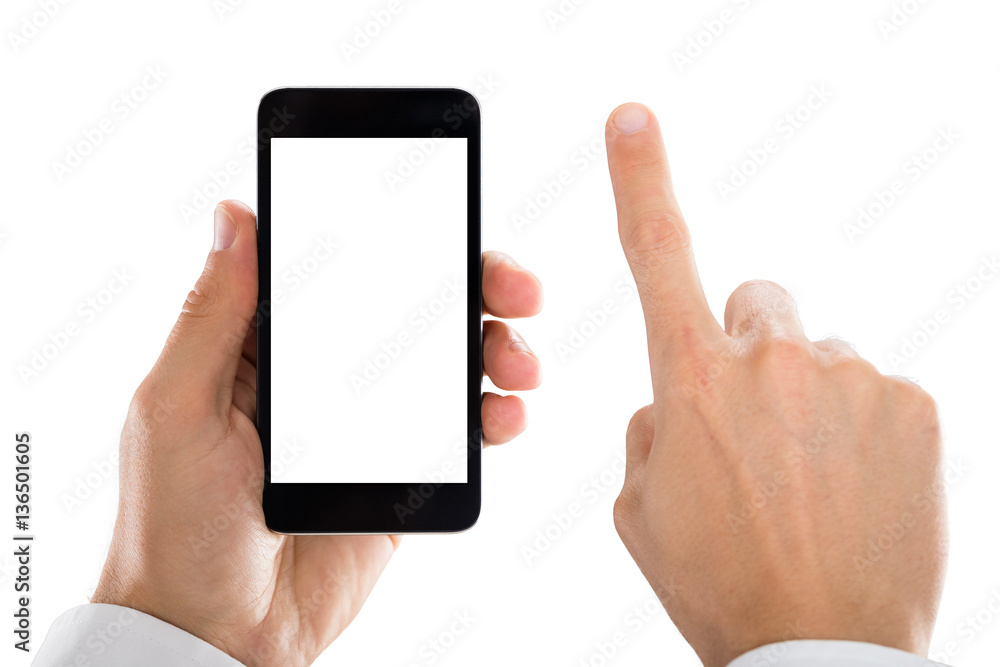 Close-up Of Man's Hand Holding Mobile Phone Close-up Of Man's Hand Holding Mobile Phone