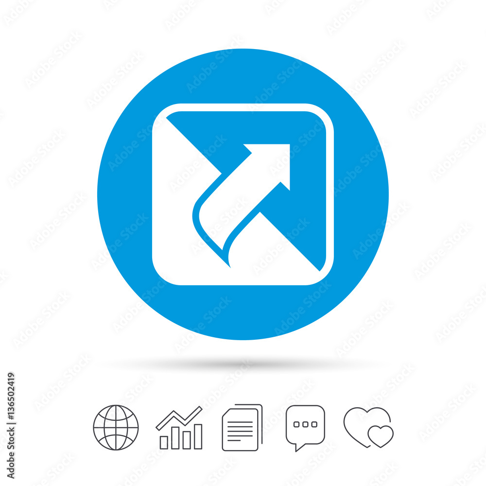 Turn page sign icon. Peel back sheet corner. Turn page sign icon. Peel back sheet corner.