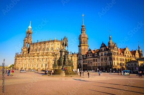 Dresden Cathedral of the Holy Trinity or Hofkirche, Dresden Castle in Dresden, Saxrony, Germany
