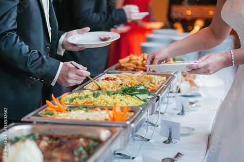 catering wedding buffet food table photo