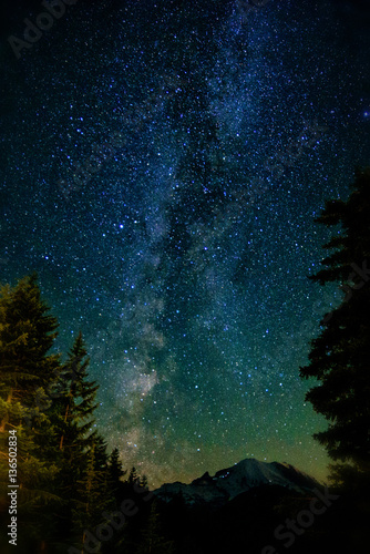 Milky way over Rainier