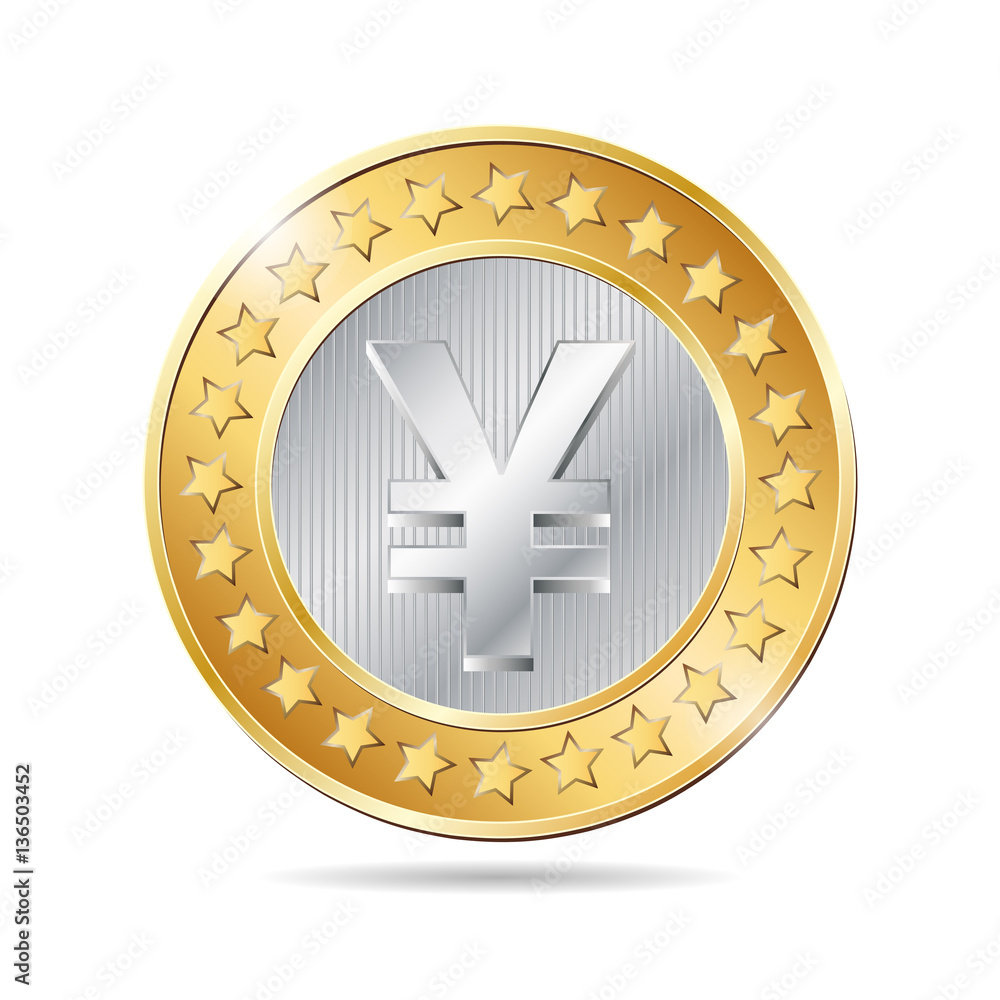 vector illustration of a coin with yen sign vector illustration of a coin with yen sign