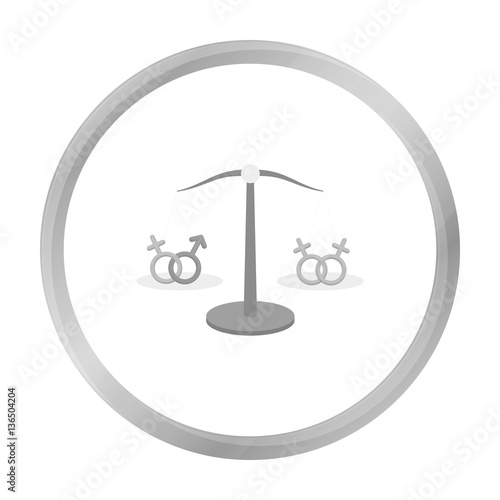 Equality icon monochrome. Single gay icon from the big minority, homosexual monochrome.