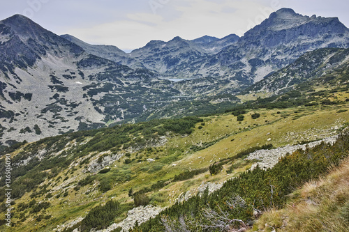 Amazing Panorama of Popovo lake, Dzhangal and Kamenitsa peaks in Pirin Mountain, Bulgaria