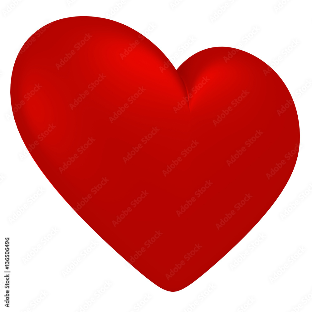 Isolated red heart symbol on a white background Isolated red heart symbol on a white background