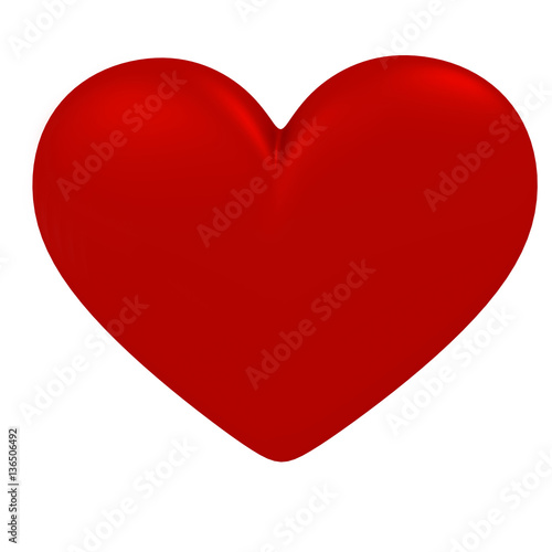 Free Download Isolated red heart symbol on a white background - GFXLoad