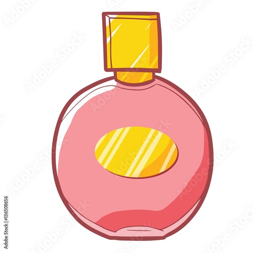 Funny pink bottle woman perfume - vector.
