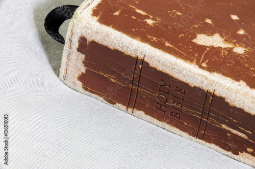 Wallpaper Mural Worn and loved leather bible with silk ribbon marker Torontodigital.ca