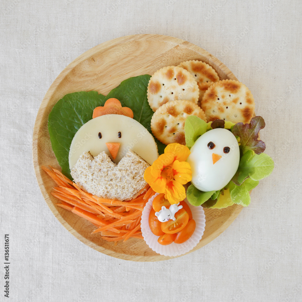Easter chick lunch, fun food art for kids Easter chick lunch, fun food art for kids