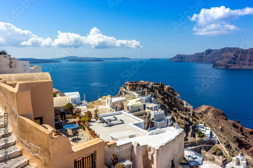 Griechenland Santorin Fira Ausblick