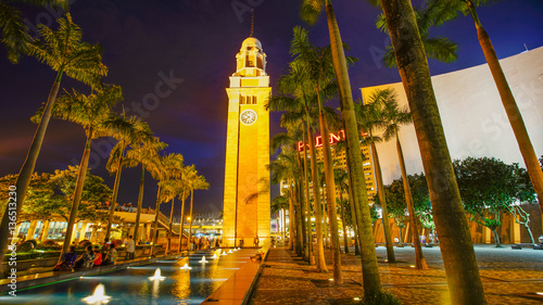 Photography HongKong, HK, Hong Kong Clock Tower night view in Tsim Sha Tsui, night view arch
