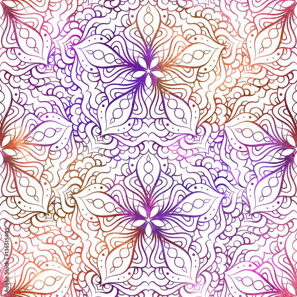 Fototapeta premium Ethnic decorative ornamental seamless pattern