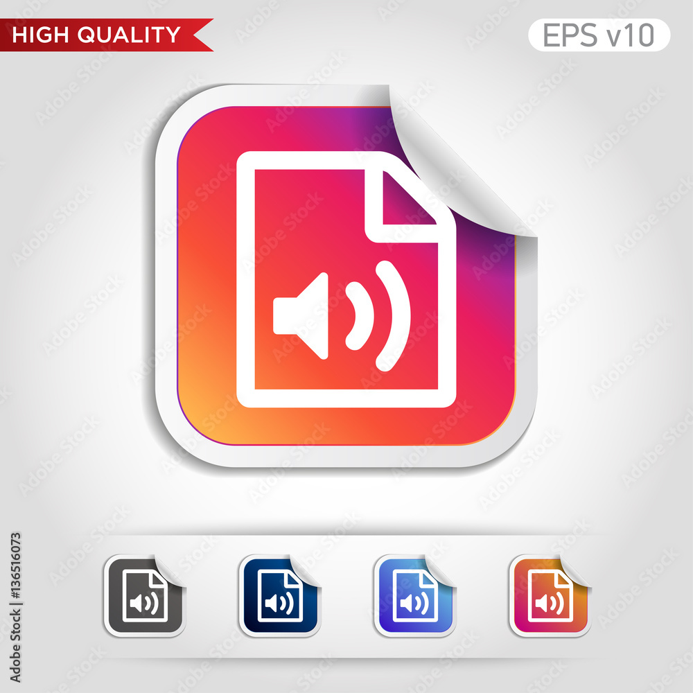 custom made wallpaper toronto digitalAudio file icon. Button with audio file icon. Modern UI vector.