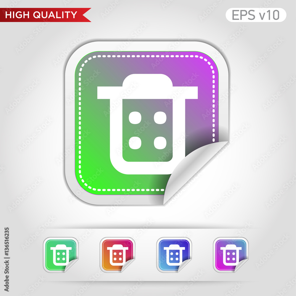 Delete icon. Button with delete icon. Modern UI vector. Delete icon. Button with delete icon. Modern UI vector.
