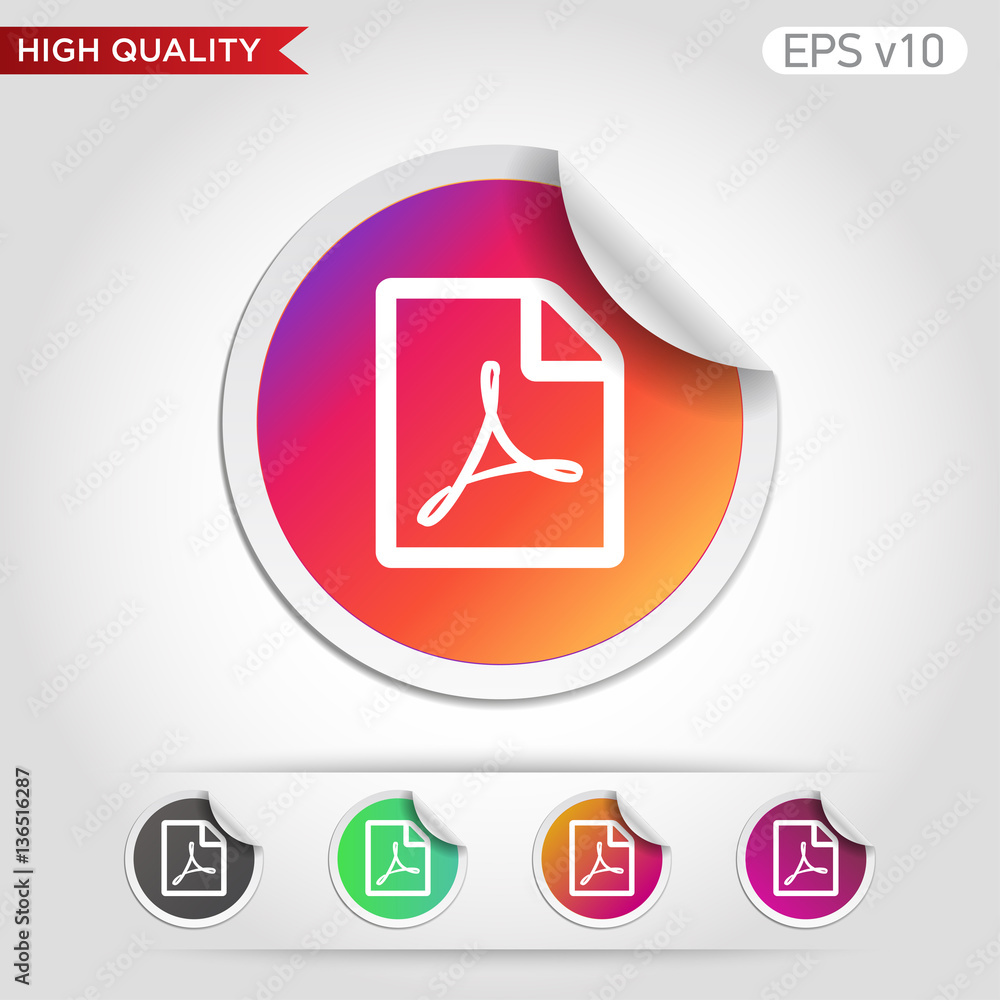 custom made wallpaper toronto digitalPDF icon. Button with pdf icon. Modern UI vector.
