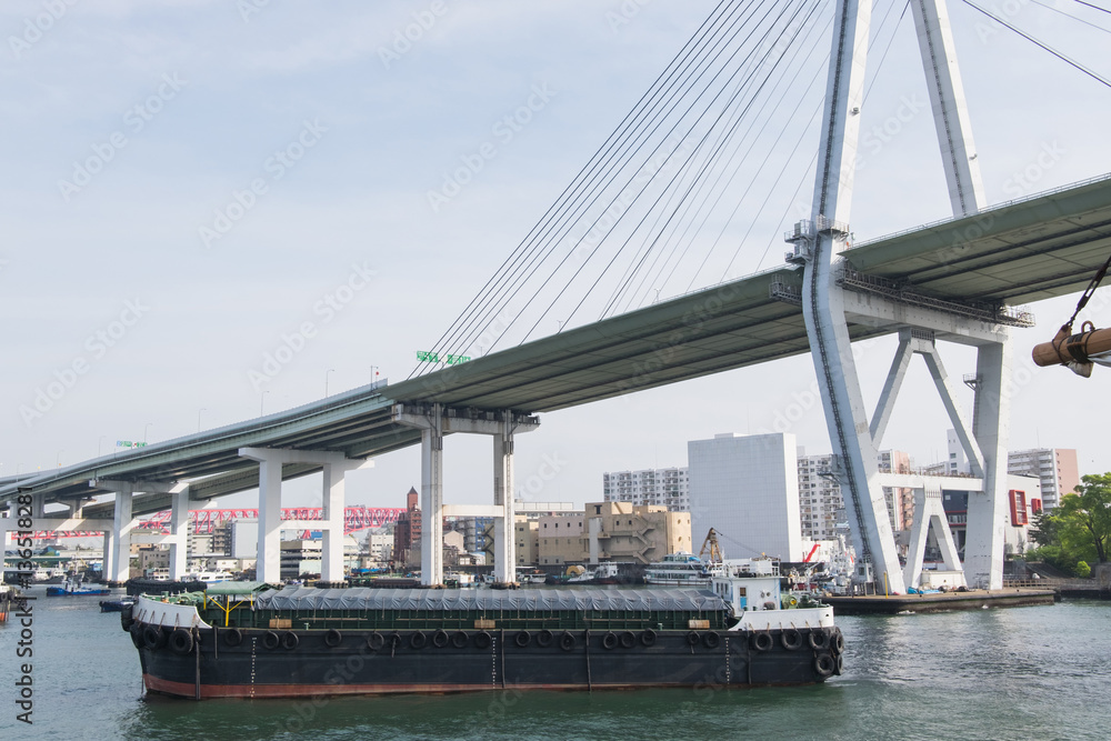 Bayshore Route Of The Hanshin Expressway, Osaka, Japan