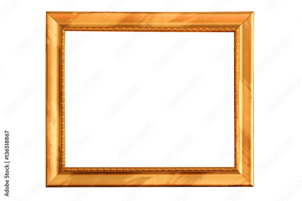 frame gold isolated on white. frame gold isolated on white.