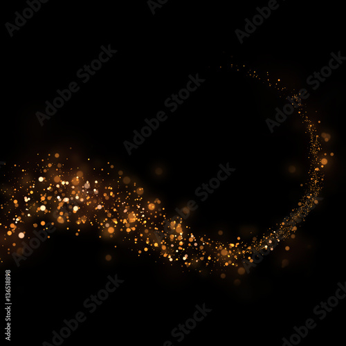 glittering stars dust trail and bokeh background.Magic abstract