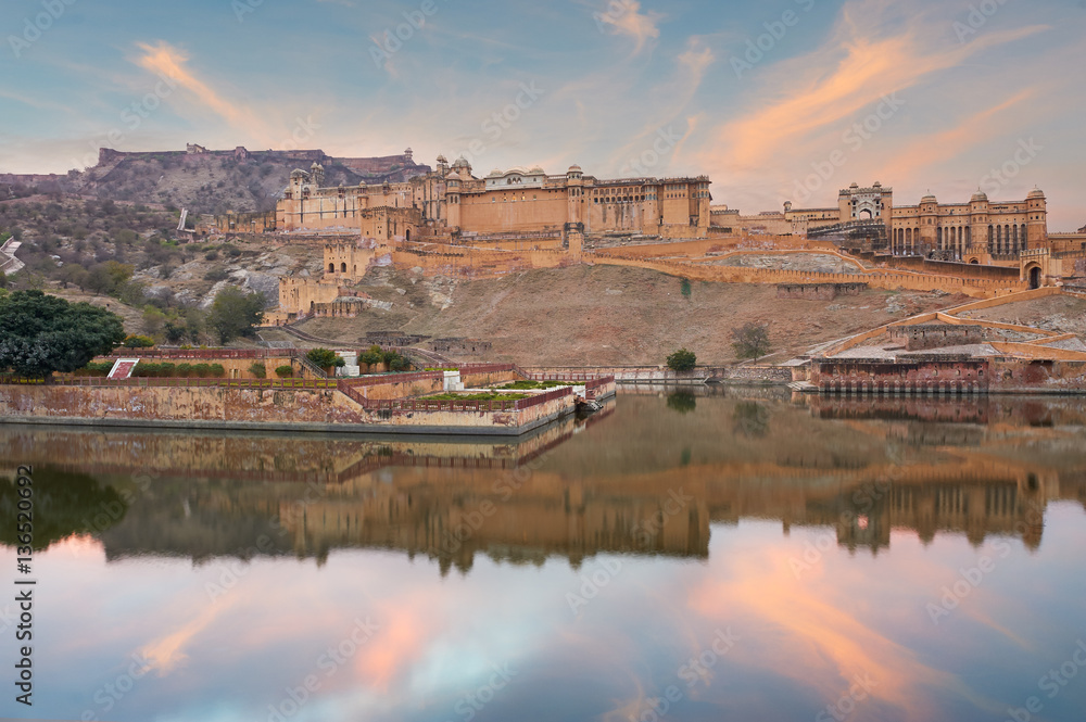 Amer Fort  is located in Amer, Rajasthan, India.