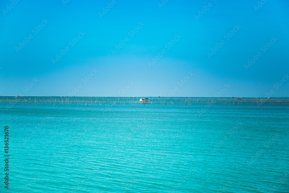 perfect blue sky and water of Thailand ocean