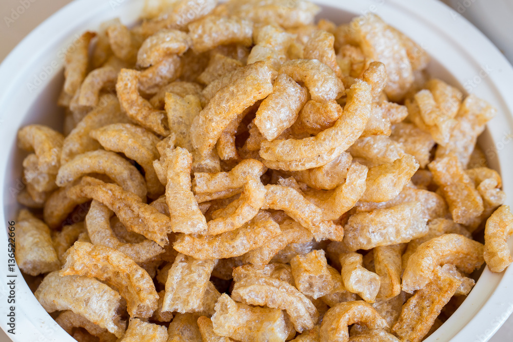 Pork rind favorite food in Thailand Pork rind favorite food in Thailand
