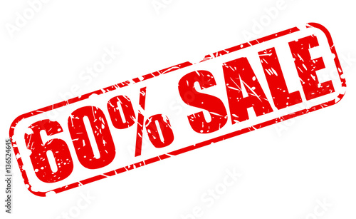 60 PERCENT SALE red stamp text