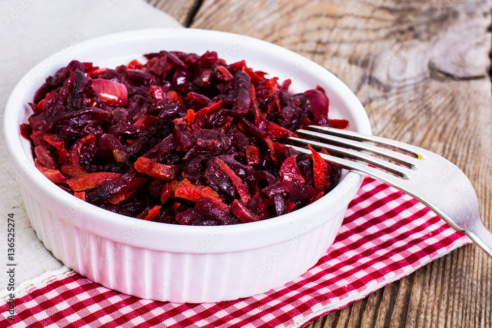 Beetroot stew with different vegetables chopped Beetroot stew with different vegetables chopped