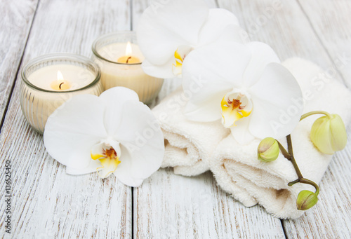 Spa products with orchids