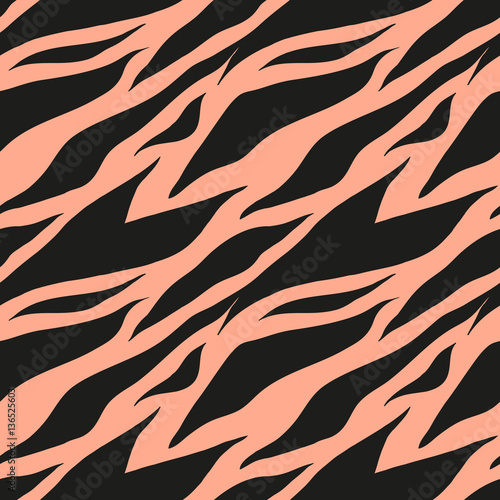 Cute pink seamless pattern in vector. Grunge wallpaper. Abstract zebra and tiger texture.