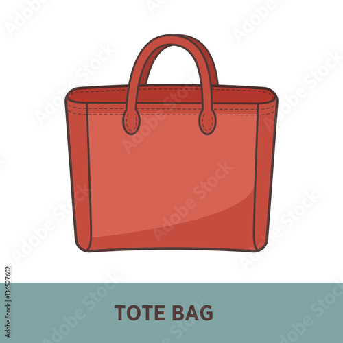 Vector fashion bag isolated on white