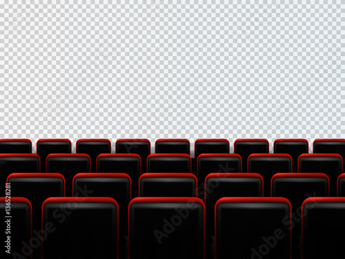 Cinema seats isolated on transparent background. Vector illustration.