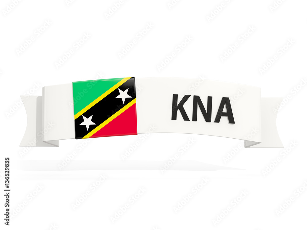 Flag of saint kitts and nevis on banner Flag of saint kitts and nevis on banner