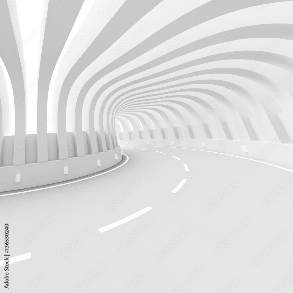 Naklejka premium Streszczenie projektu tunelu