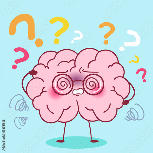 cartoon brain with amnesia