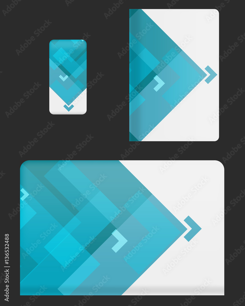 Mockup covers for technology device. Template case or sticker for mobile phone, tablet and laptop. Vector illustration for branding, advertising, business and corporate identity. Mockup covers for technology device. Template case or sticker for mobile phone, tablet and laptop. Vector illustration for branding, advertising, business and corporate identity.