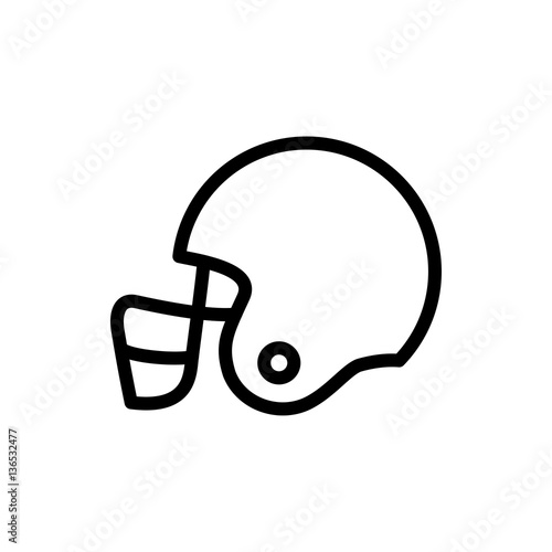 american football helmet icon illustration